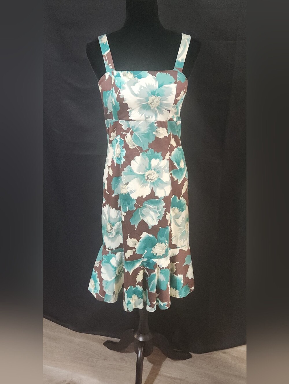 Madison Leigh Floral Ruffle Hem Midi Dress Size 6